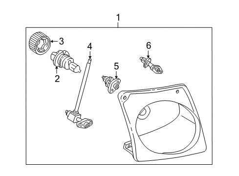 2001 Ford Explorer Sport Headlamp Components Diagram