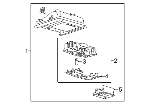 2014 Ford Special Service Police Sedan Overhead Console Diagram