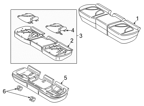 2016 Lincoln MKX Seat Cushion Pad, Rear Diagram for FA1Z-5863840-E