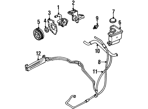 2002 Mercury Cougar P/S Pump & Hoses Diagram 3 - Thumbnail
