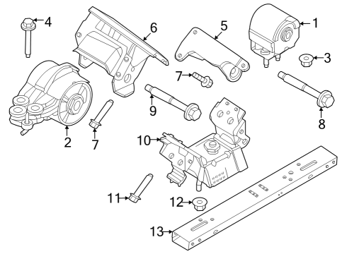 2023 Ford F-150 Engine & Trans Mounting Diagram 7 - Thumbnail