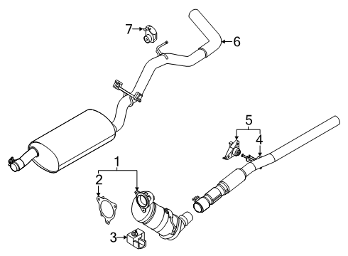 2024 Ford Ranger Exhaust Components Diagram