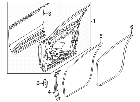 2024 Lincoln Nautilus Door & Components Diagram