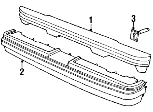 1984 Ford Thunderbird Bumper Assembly - Rear Diagram