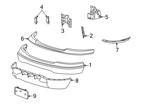 2001 Ford Expedition Bumper & Components - Front Diagram