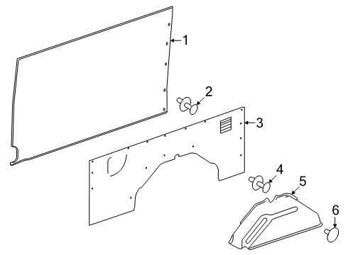 2025 Ford Transit-250 Interior Trim - Side Panel Diagram 17 - Thumbnail