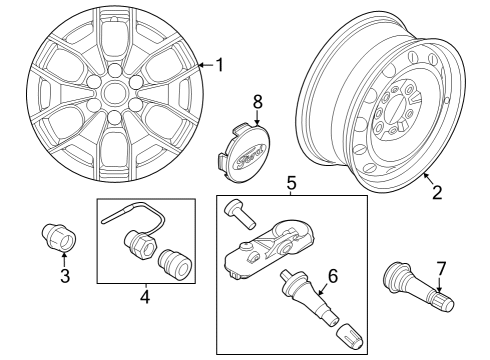 2024 Ford F-150 Lightning Wheels Diagram