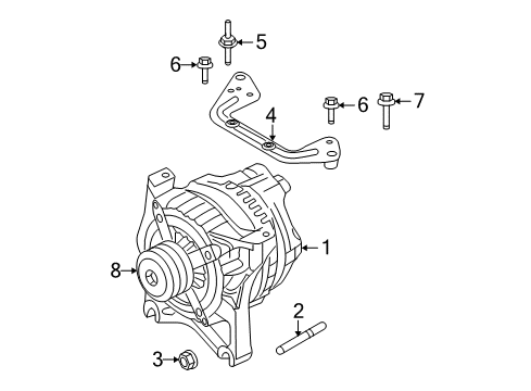 2010 Ford F-150 Bracket Stud Diagram for -N807691-S437