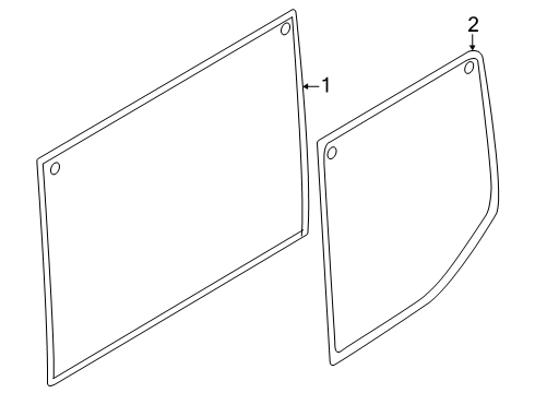 2024 Ford Transit-350 HD Glass - Side Panel Diagram 2 - Thumbnail