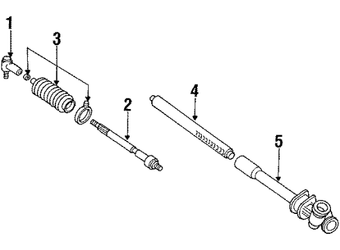 1988 Mercury Tracer Steering Gear & Linkage Diagram 3 - Thumbnail