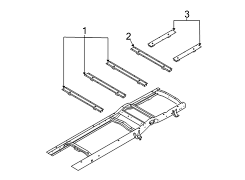 2025 Ford E-350 Super Duty Crossmembers & Components Diagram