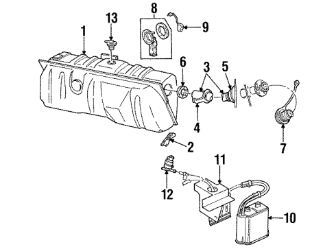 1995 Ford Crown Victoria Fuel System Components Diagram