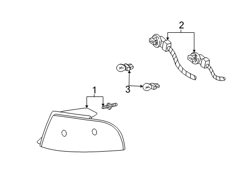 2003 Mercury Sable Tail Lamps Diagram 2 - Thumbnail