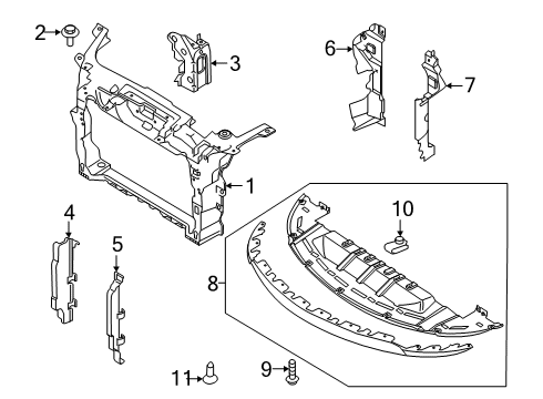 2016 Ford Police Interceptor Sedan Radiator Support Diagram