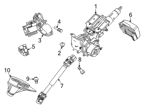 2011 Ford Fiesta Steering Column Assembly Diagram