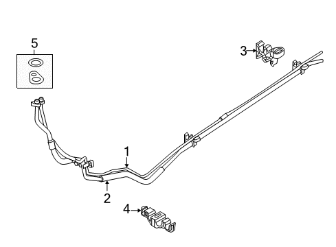 2013 Ford Explorer Rear A/C Lines Diagram