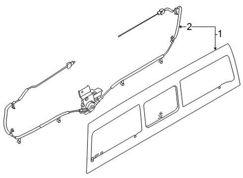 2024 Ford Maverick Back Glass Diagram