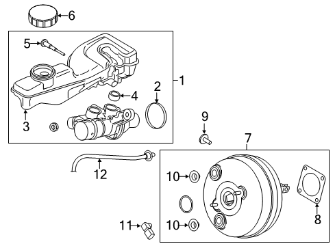 2019 Lincoln Continental Brake Booster Diagram for G3GZ-2005-D