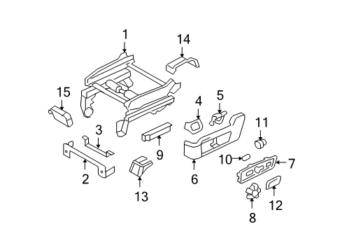 2008 Ford Expedition Track Cover, Driver Side Diagram for 7L1Z-7861749-CD