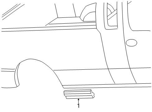 1998 Ford F-150 Exterior Trim - Cab Diagram