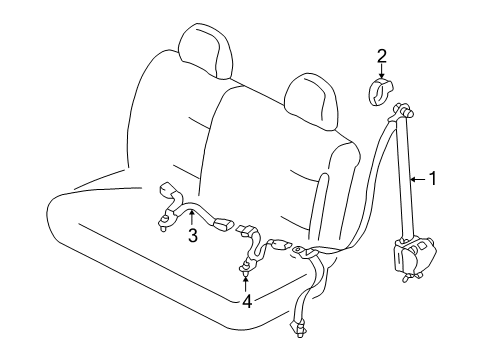 2004 Ford Escape Rear Seat Belts Diagram