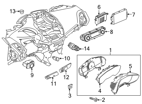 2016 Ford C-Max Cluster & Switches Diagram