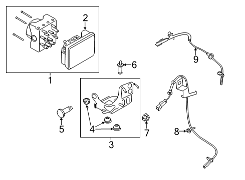 2013 Ford Fusion ABS Components Diagram