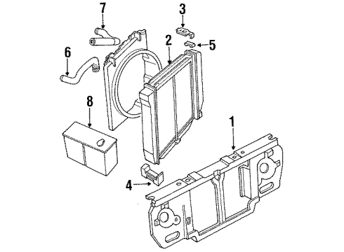 1991 Ford Ranger Radiator Support Diagram 3 - Thumbnail