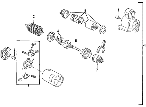 1995 Lincoln Continental Starter Diagram 2 - Thumbnail