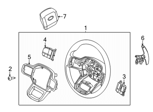 2022 Ford F-150 Steering Wheel & Trim Diagram 3 - Thumbnail