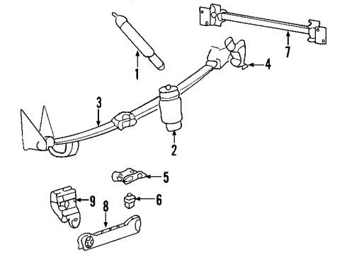 2002 Lincoln Blackwood Ride Control - Rear Diagram