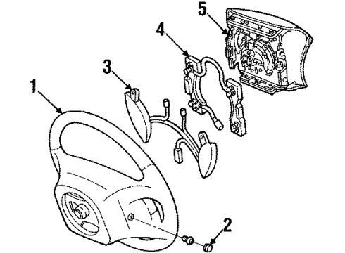 1993 Lincoln Mark VIII Steering Wheel & Trim Diagram