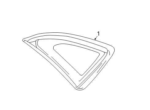 2017 Lincoln MKX Glass & Hardware - Quarter Panel Diagram