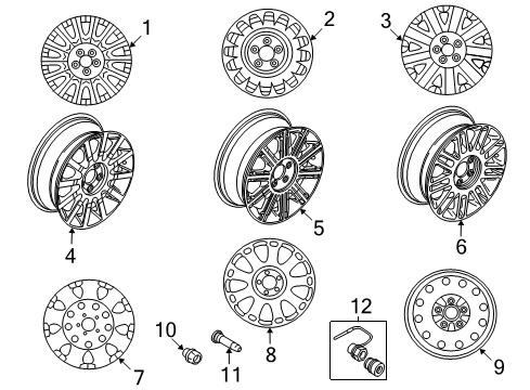 2011 Lincoln Town Car Wheels Diagram