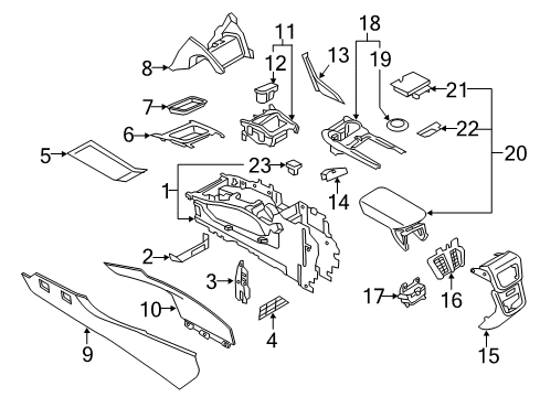 2016 Lincoln MKX Center Console Diagram 2 - Thumbnail