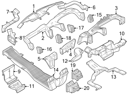 2025 Ford F-350 Super Duty Ducts Diagram 2 - Thumbnail