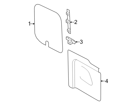2024 Ford E-Transit Interior Trim - Back Door Diagram 3 - Thumbnail