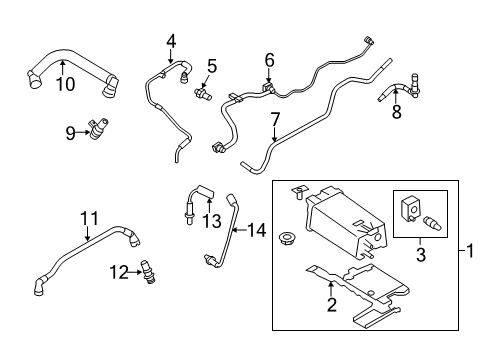 2019 Lincoln MKT Emission Components Diagram