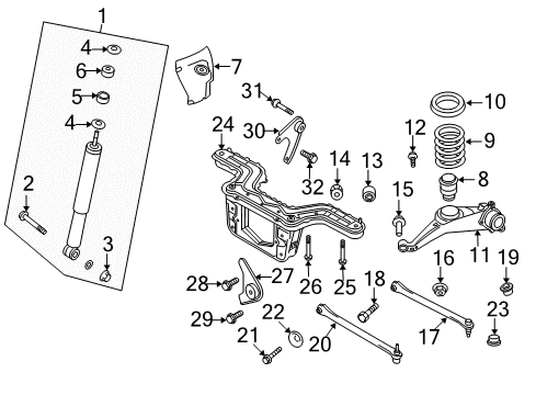 2008 Ford Escape Rear Suspension Components Diagram 5 - Thumbnail