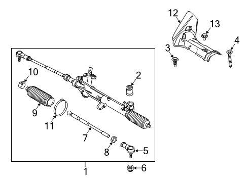 2012 Ford Transit Connect Steering Gear & Linkage Diagram 2 - Thumbnail