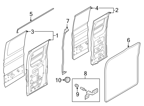 2024 Ford E-Transit Door & Components Diagram 3 - Thumbnail