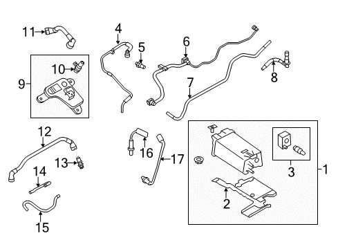 2014 Lincoln MKT Emission Components Diagram