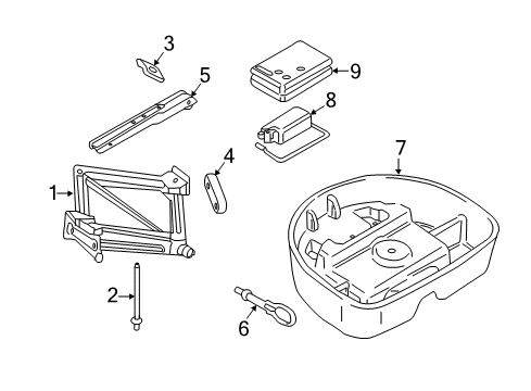 2021 Ford Edge Jack & Components Diagram