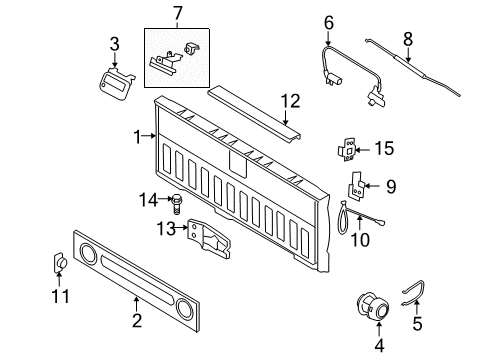2009 Ford F-150 Tail Gate Diagram 3 - Thumbnail