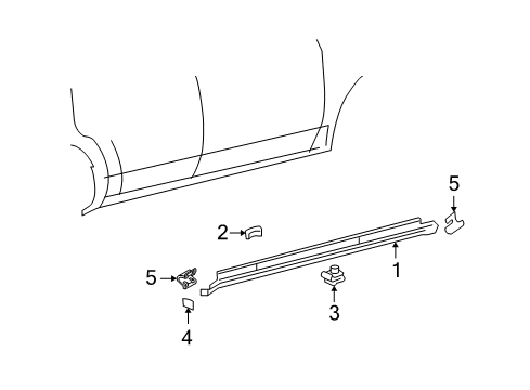 2009 Mercury Sable Exterior Trim - Pillars Diagram