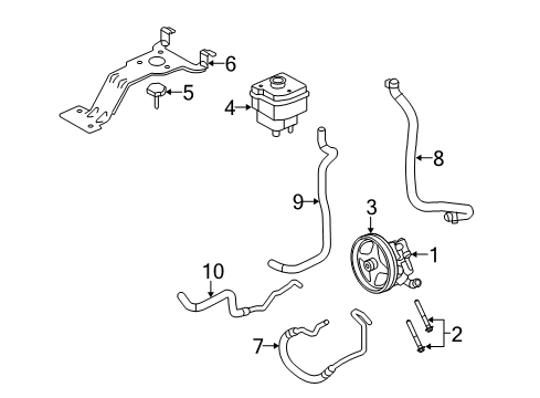 2011 Ford E-250 P/S Pump & Hoses Diagram 2 - Thumbnail