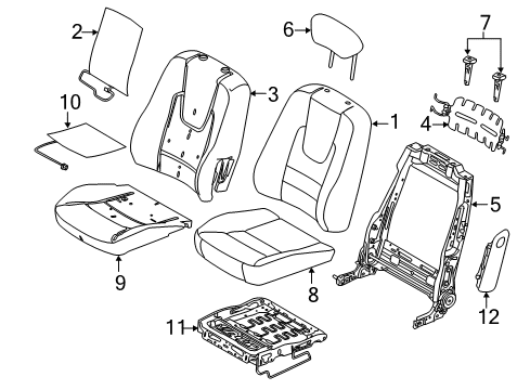 2012 Ford Fusion Front Seat Components Diagram 4 - Thumbnail