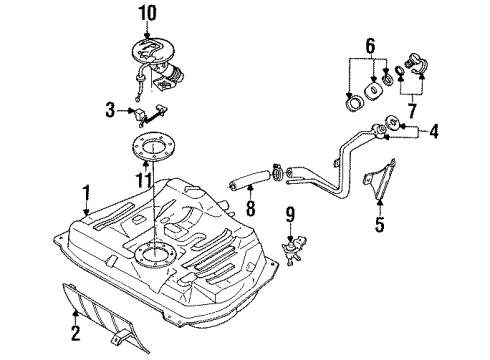 1992 Mercury Capri Fuel Supply Diagram