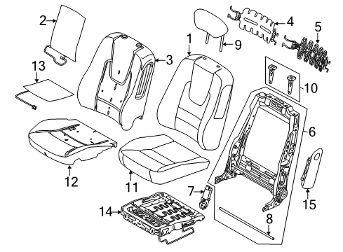 2012 Ford Fusion Front Seat Components Diagram 2 - Thumbnail