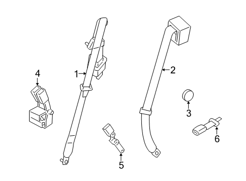 2010 Ford Explorer Sport Trac Rear Seat Belts Diagram